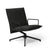 Pilot by Knoll™ - Low Back Lounge Chair with Loop Arms lounge chair Knoll Dark Grey Painted Delite fabric - Charcoal 