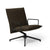 Pilot by Knoll™ - Low Back Lounge Chair with Loop Arms lounge chair Knoll Dark Grey Painted Delite fabric - Tobacco 