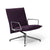 Pilot by Knoll™ - Low Back Lounge Chair with Loop Arms lounge chair Knoll Polished Aluminum Delite fabric - Purple 