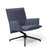 Pilot by Knoll™ - Low Back Lounge Chair with Upholstered Arms lounge chair Knoll Dark Grey Painted Delite fabric - Catalina 