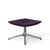 Pilot by Knoll Ottoman ottomans Knoll Polished Aluminum Delite fabric - Purple 