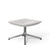 Pilot by Knoll Ottoman ottomans Knoll Polished Aluminum Prairie leather - Cottontail 
