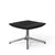 Pilot by Knoll Ottoman ottomans Knoll Polished Aluminum Melange fabric - Onyx 