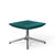 Pilot by Knoll Ottoman ottomans Knoll Polished Aluminum Ultrasuede fabric - Alpine 