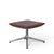 Pilot by Knoll Ottoman ottomans Knoll Polished Aluminum Volo leather - Garnet 