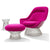 Platner Easy Chair and Ottoman lounge chair Knoll 