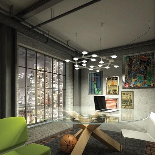 Led Net Circle Suspension hanging lamps Artemide 