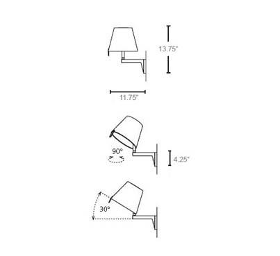 Melampo Mini Wall Lamp wall / ceiling lamps Artemide 