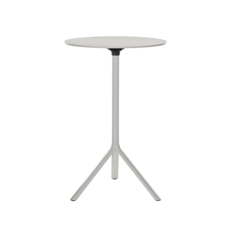 Miura Tall Round Folding table Animals & Pet Supplies Plank Small: 25 in diameter White 