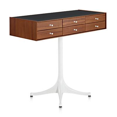 Nelson Miniature Chest 6 Drawer With Pedestal storage herman miller Teak +$500.00 Black Studio White