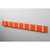 Knax Horizontal Colored Coat Hook Coat Hooks Loca 8 hooks Aluminum Hot Orange