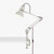 Original 1227 Mini Desk Lamp Desk Lamp Anglepoise Lamp with Clamp Linen White 