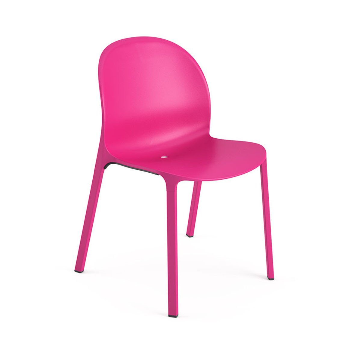 Olivares Aluminum Stacking Chair Side/Dining Knoll Plum 