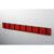 Knax Horizontal Colored Coat Hook Coat Hooks Loca 8 hooks Black Imperial Red