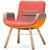 East River Lounge Chair lounge chair Vitra Fabric combination red Natural oak with protective varnish 