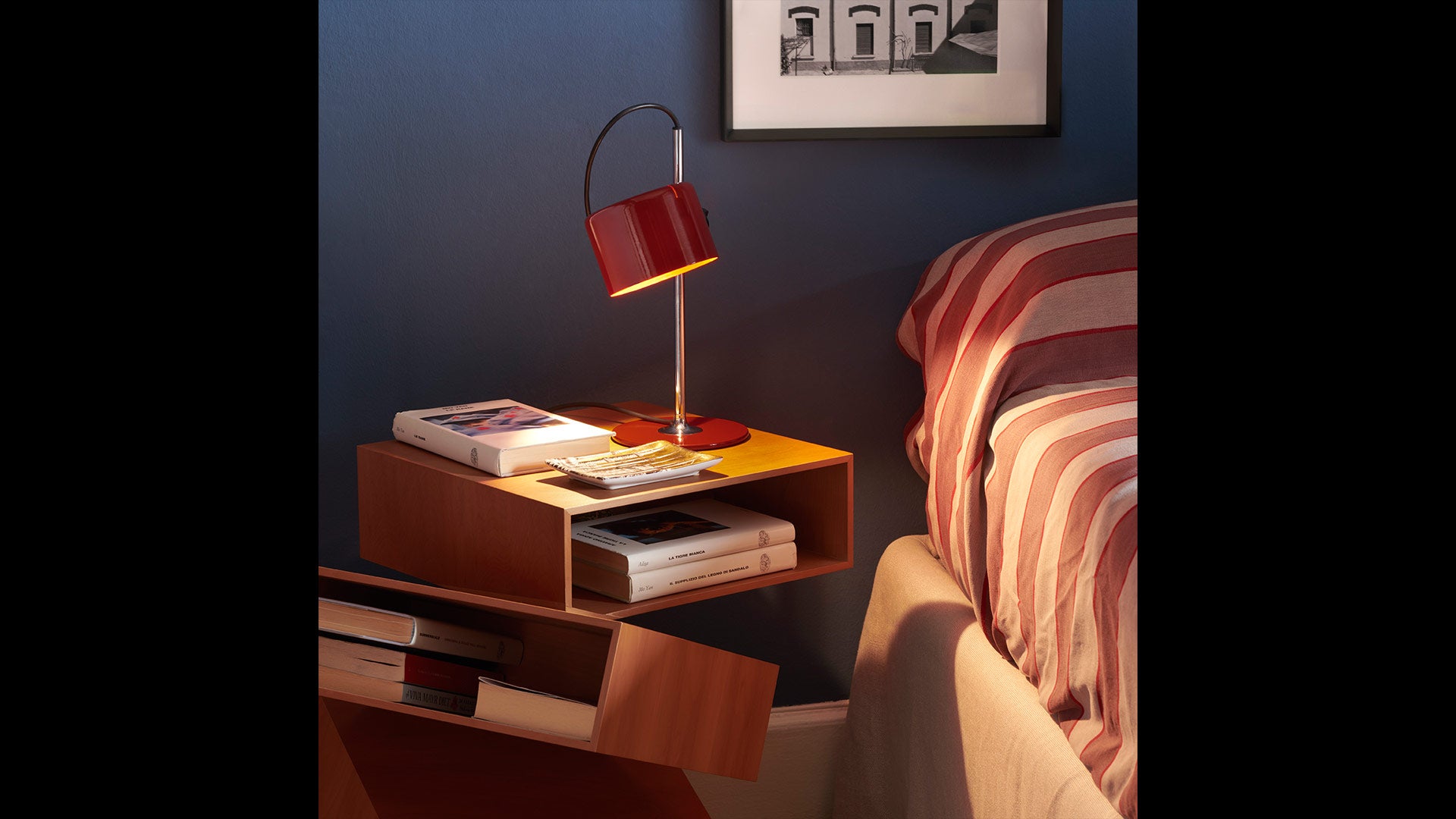 Mini Coupe Table Lamp Table Lamps Oluce Scarlet Red 
