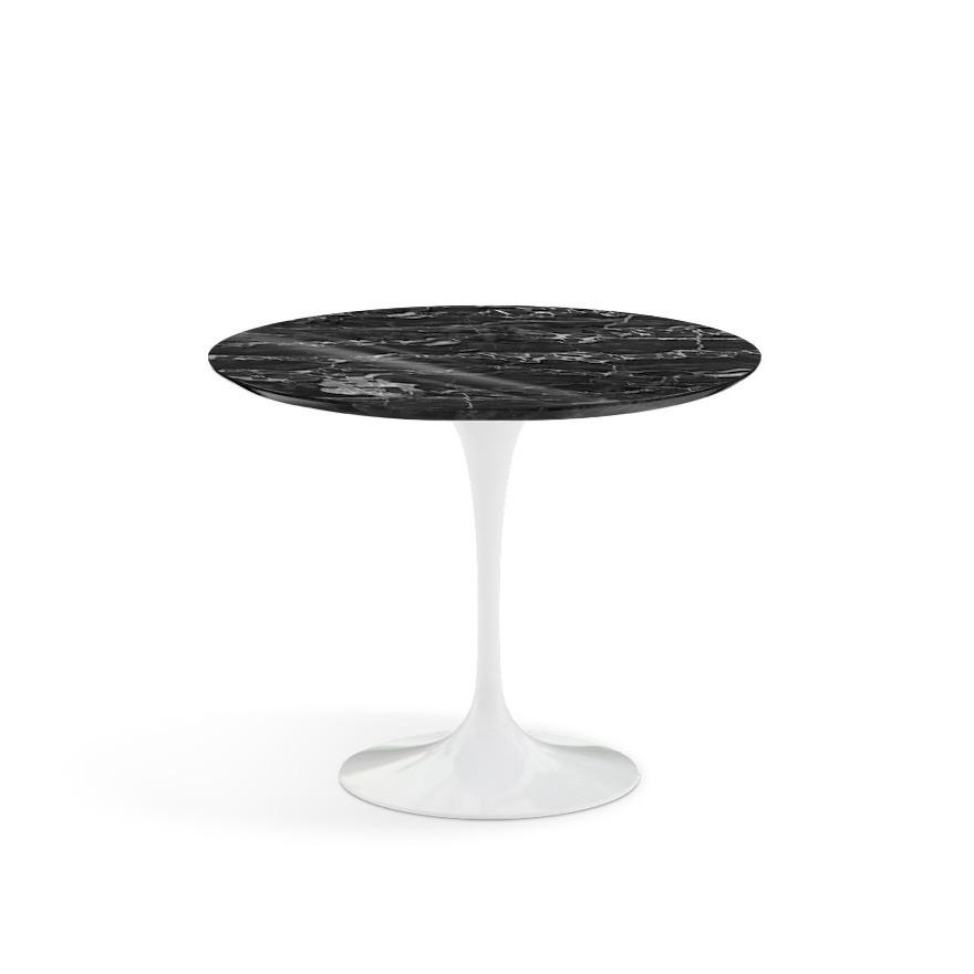 Saarinen 35" Round Dining Table Dining Tables Knoll White Portoro marble, Satin finish 