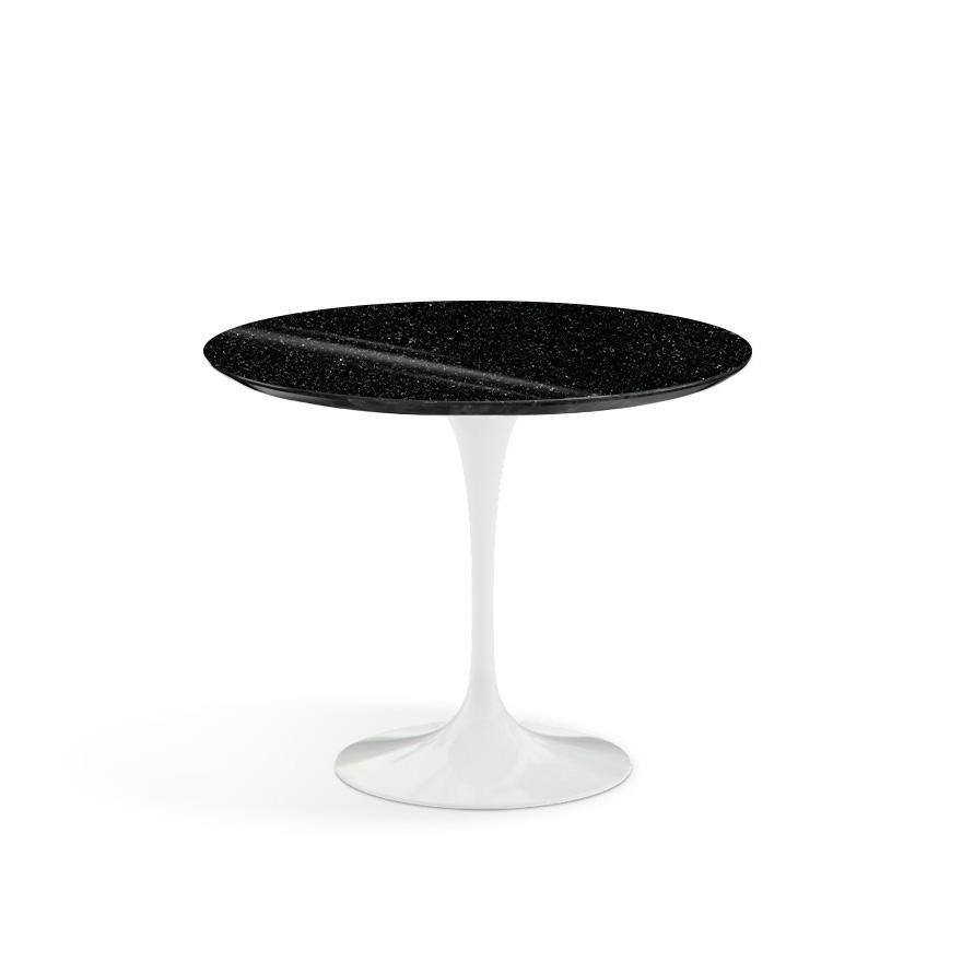 Saarinen 35" Round Dining Table Dining Tables Knoll White Black Andes, Granite 