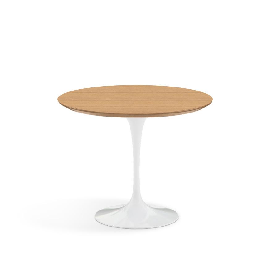 Saarinen 35" Round Dining Table Dining Tables Knoll White Light Oak 