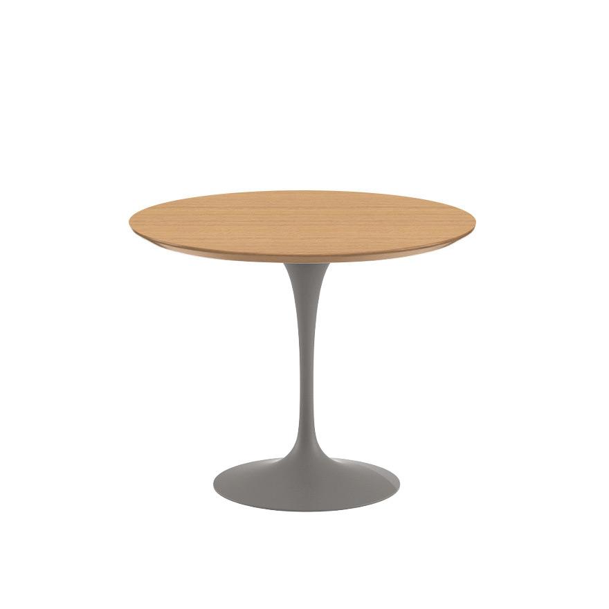Saarinen 35" Round Dining Table Dining Tables Knoll Grey Light Oak 