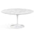 Saarinen 60" Round Dining Table Dining Tables Knoll White Carrara Satin Coated Marble 