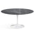 Saarinen 60" Round Dining Table Dining Tables Knoll White Grigio Marquina marble, Shiny finish 