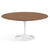 Saarinen 60" Round Dining Table Dining Tables Knoll White Light Walnut Veneer 