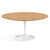 Saarinen 60" Round Dining Table Dining Tables Knoll White Light Oak Veneer 