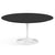 Saarinen 60" Round Dining Table Dining Tables Knoll White Black laminate, Satin finish 