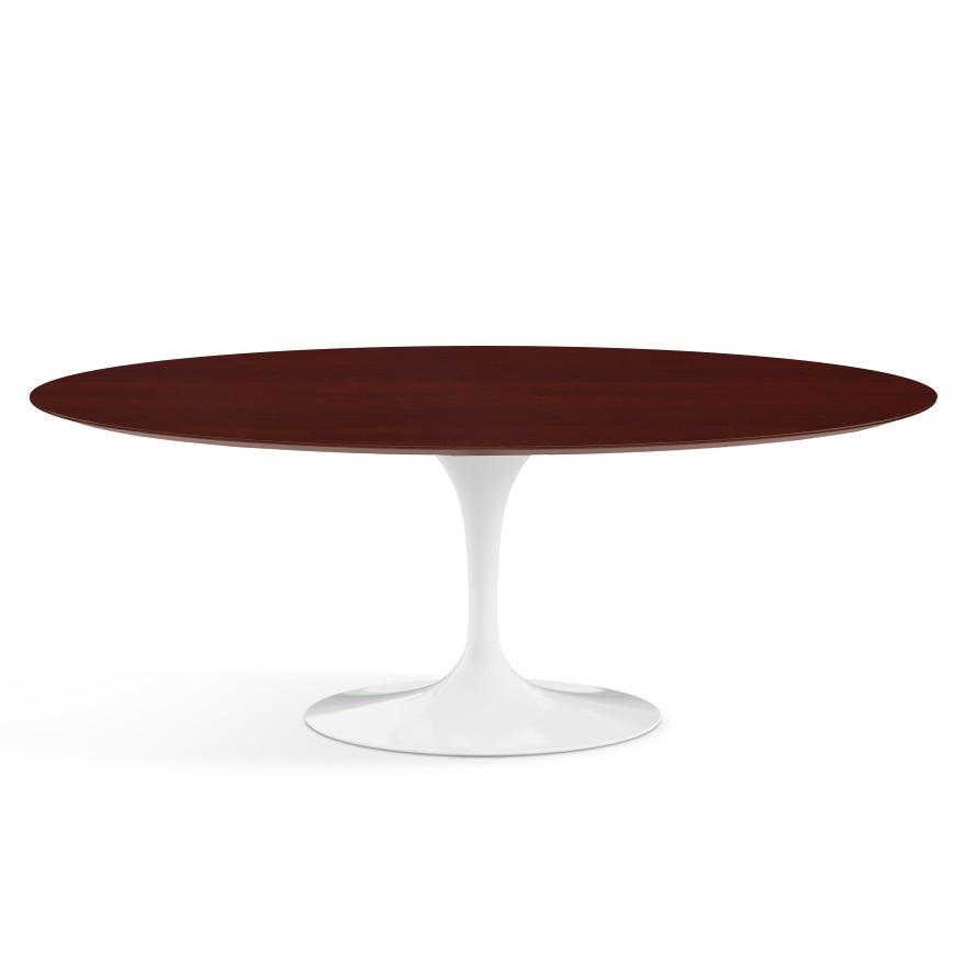 Saarinen 78" Oval Dining Table Medium Dining Tables Knoll White Reff Dark Cherry 