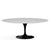 Saarinen 78" Oval Dining Table Medium Dining Tables Knoll Black White laminate, Satin finish 