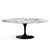 Saarinen 78" Oval Dining Table Medium Dining Tables Knoll Black Arabescato marble, Shiny finish 