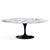 Saarinen 78" Oval Dining Table Medium Dining Tables Knoll Black Arabescato marble, Satin finish 