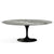 Saarinen 78" Oval Dining Table Medium Dining Tables Knoll Black Grey marble, Shiny finish 