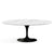 Saarinen 78" Oval Dining Table Medium Dining Tables Knoll Black Carrara marble, Satin finish 