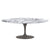 Saarinen 78" Oval Dining Table Medium Dining Tables Knoll Grey Arabescato marble, Shiny finish 