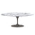 Saarinen 78" Oval Dining Table Medium Dining Tables Knoll Grey Arabescato marble, Satin finish 