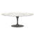 Saarinen 78" Oval Dining Table Medium Dining Tables Knoll Grey Calacatta marble, Shiny finish 