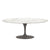 Saarinen 78" Oval Dining Table Medium Dining Tables Knoll Grey Calacatta marble, Satin finish 