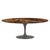Saarinen 78" Oval Dining Table Medium Dining Tables Knoll Grey Espresso marble, Shiny finish 