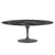Saarinen 78" Oval Dining Table Medium Dining Tables Knoll Grey Portoro marble, Shiny finish 