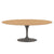Saarinen 78" Oval Dining Table Medium Dining Tables Knoll Grey Light Oak 