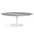 Saarinen 78" Oval Dining Table Medium Dining Tables Knoll White Grey marble, Shiny finish 