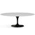 Saarinen 96" Oval Dining Table Large Dining Tables Knoll Black White laminate, Satin finish 