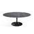 Saarinen Coffee Table - 42” Oval Dining Tables Knoll Black Grigio Marquina marble, Satin finish 