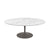 Saarinen Coffee Table - 42” Oval Dining Tables Knoll Grey Carrara marble, Satin finish 