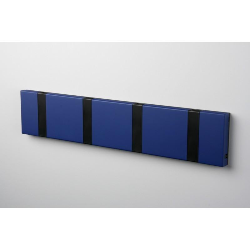 Knax Horizontal Colored Coat Hook Coat Hooks Loca 4 hooks Black Sapphire