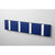 Knax Horizontal Colored Coat Hook Coat Hooks Loca 4 hooks Aluminum Sapphire