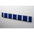 Knax Horizontal Colored Coat Hook Coat Hooks Loca 6 hooks Aluminum Sapphire