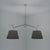 Tolomeo Double Shade Suspension Lamp hanging lamps Artemide 17" Black Fabric 